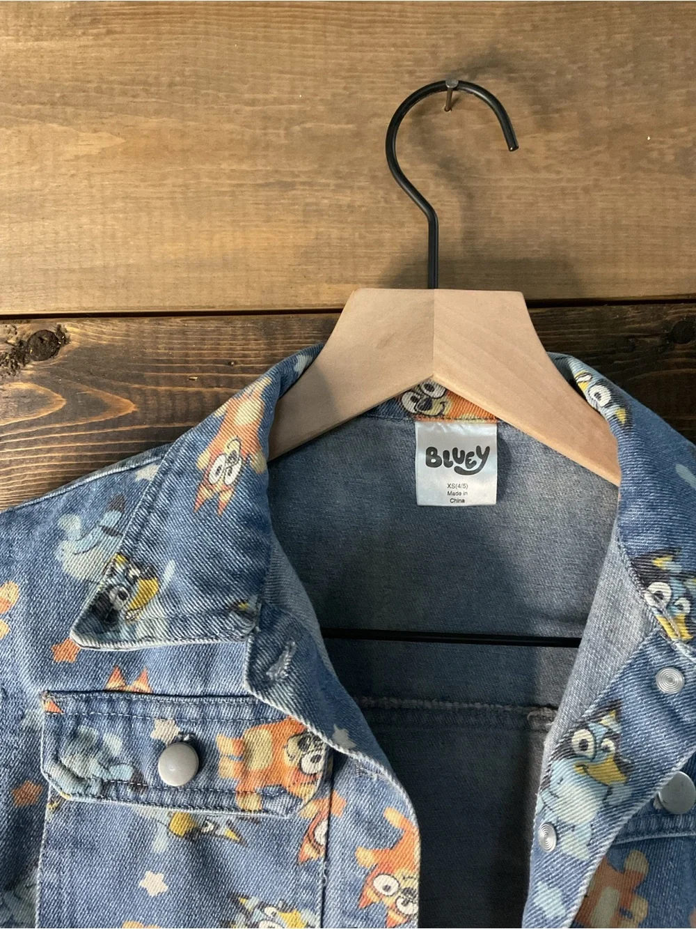 OshKosh B'gosh Light Blue Denim Jacket with Cartoon Print